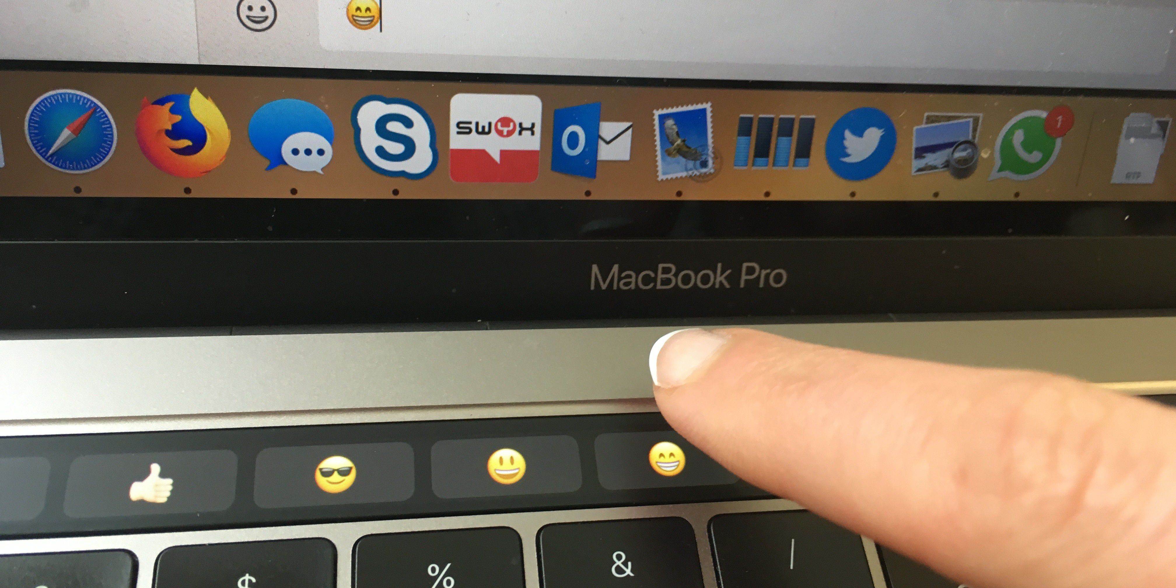 whatsapp for mac touch bar
